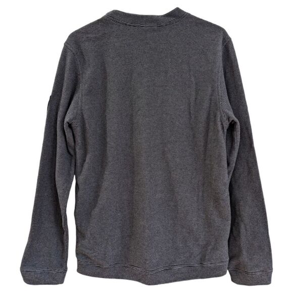 Strafe Tech Crew Fleece Grey & Black Stripes Long Sleeve Sweatshirt Mens Size S - Picture 6 of 14